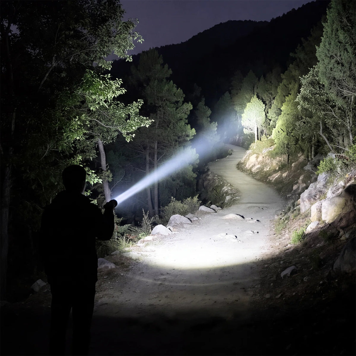 FIELDLUME HL1 1400 lumen flashlight long-range beam at night