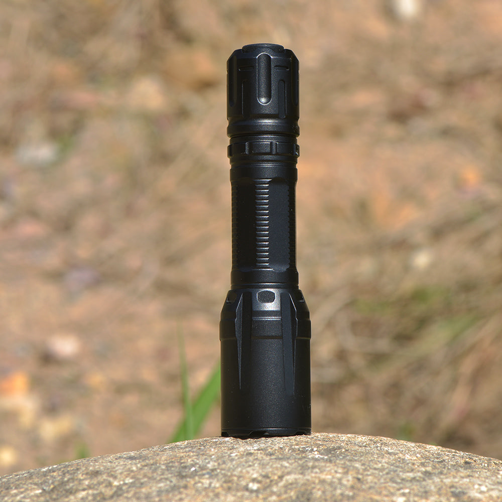 Fieldlume TAC20 High-Power Tactical Flashlight, 2350 Lumens, Rechargeable Battery