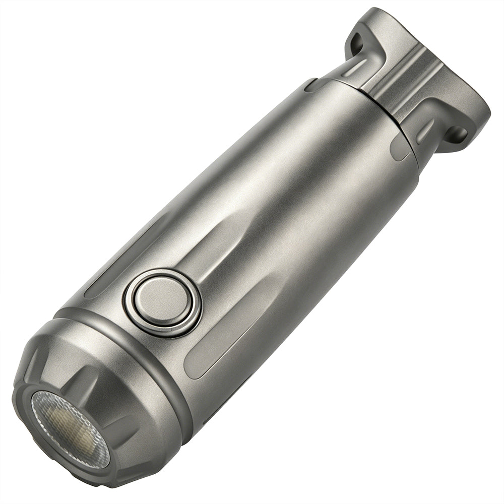 FIELDLUME T5 Titanium EDC Flashlight | Tri-Color LED | Replaceable Battery