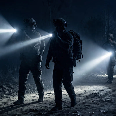 FIELDLUME HL1 flashlight used for nighttime search and patrol