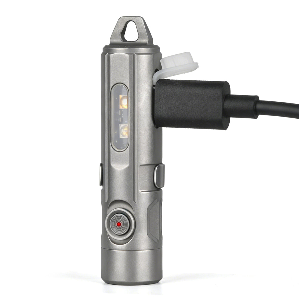 fieldlume mini titanium rechargeable flashlight torch light