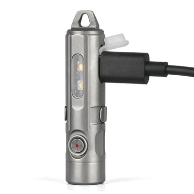 fieldlume mini titanium rechargeable flashlight torch light