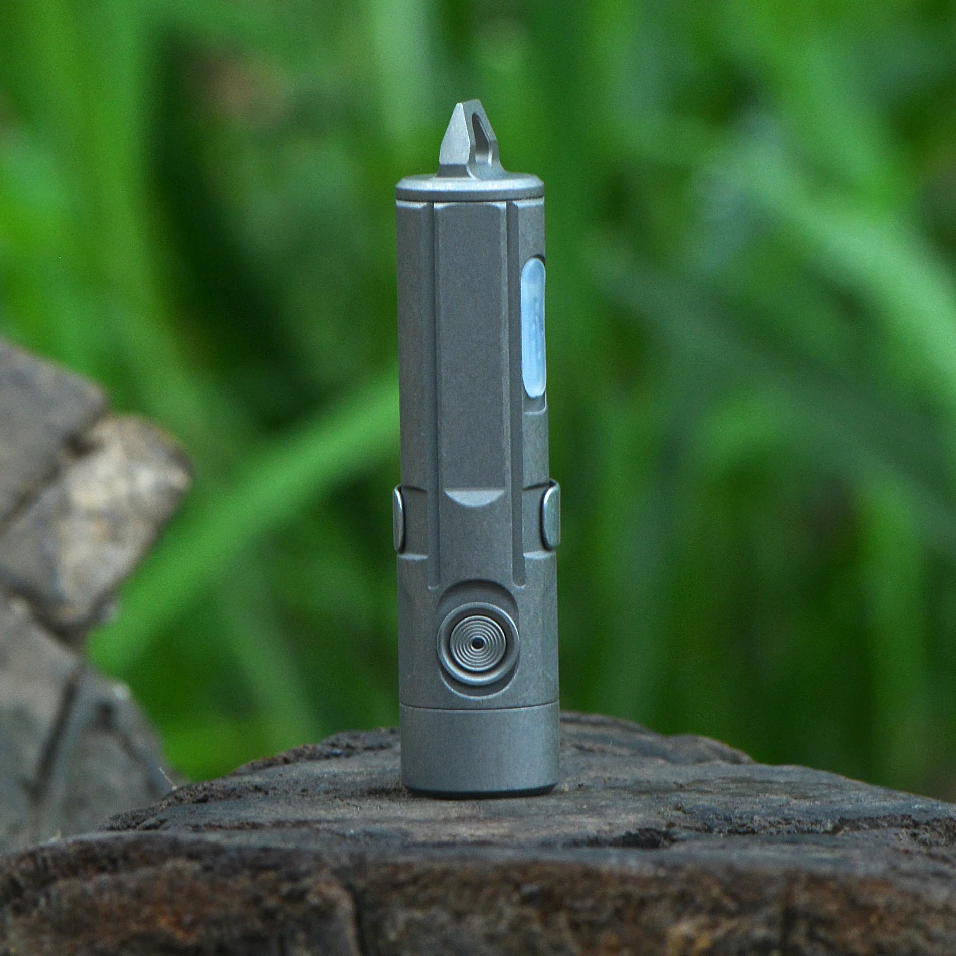 FIELDLUME T2 rechargeable titanium EDC flashlight with USB Type-C charging