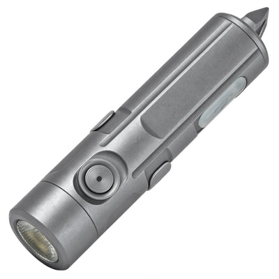 FIELDLUME T2 titanium EDC torch main product view with tri-colour LED