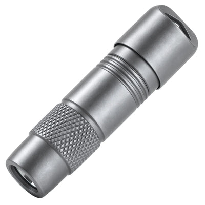 FIELDLUME T3 titanium EDC torch main product view with tri-colour LED