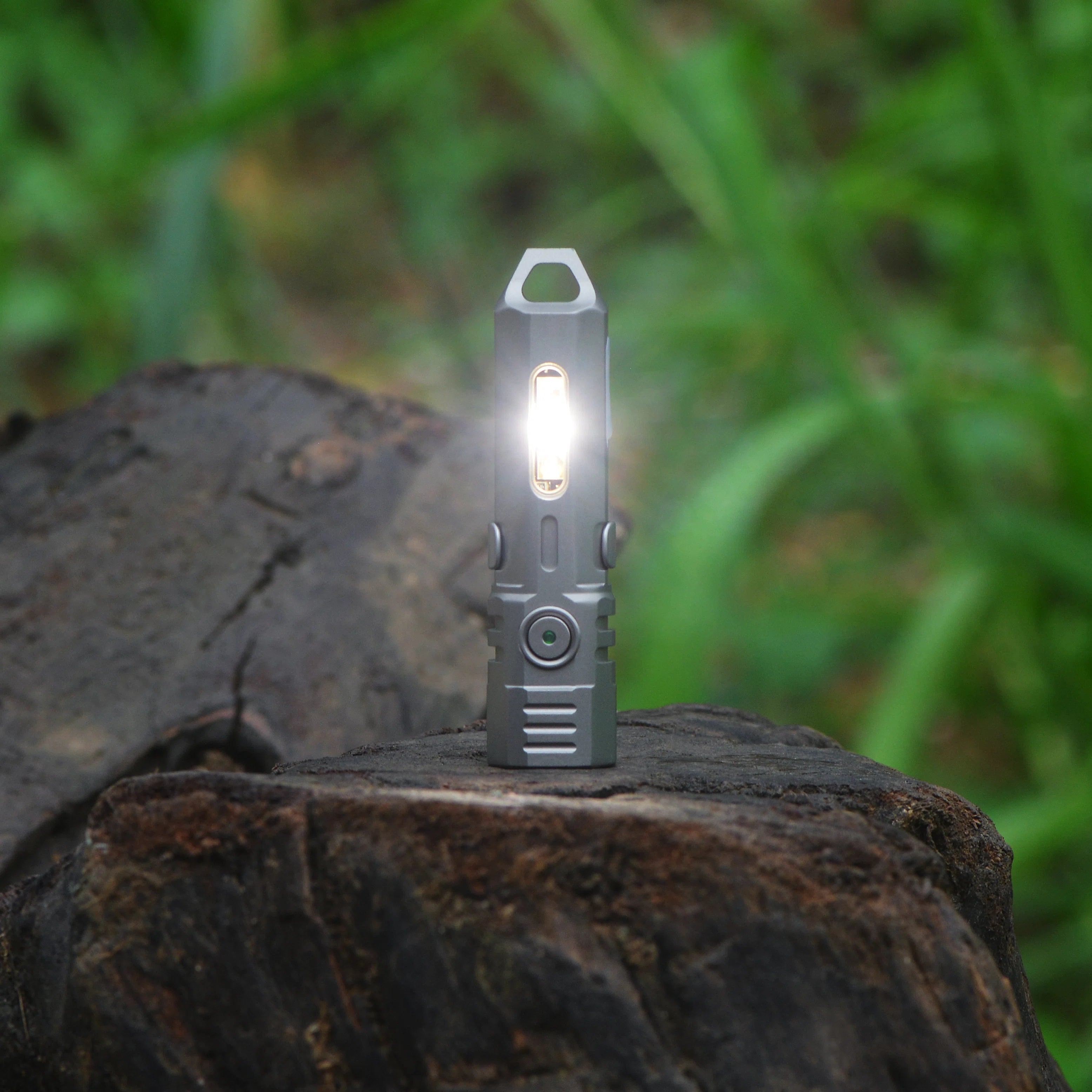 FIELDLUME T4 titanium body close-up with machined finish