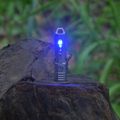 FIELDLUME T4 multi-function titanium torch with front and side LEDs
