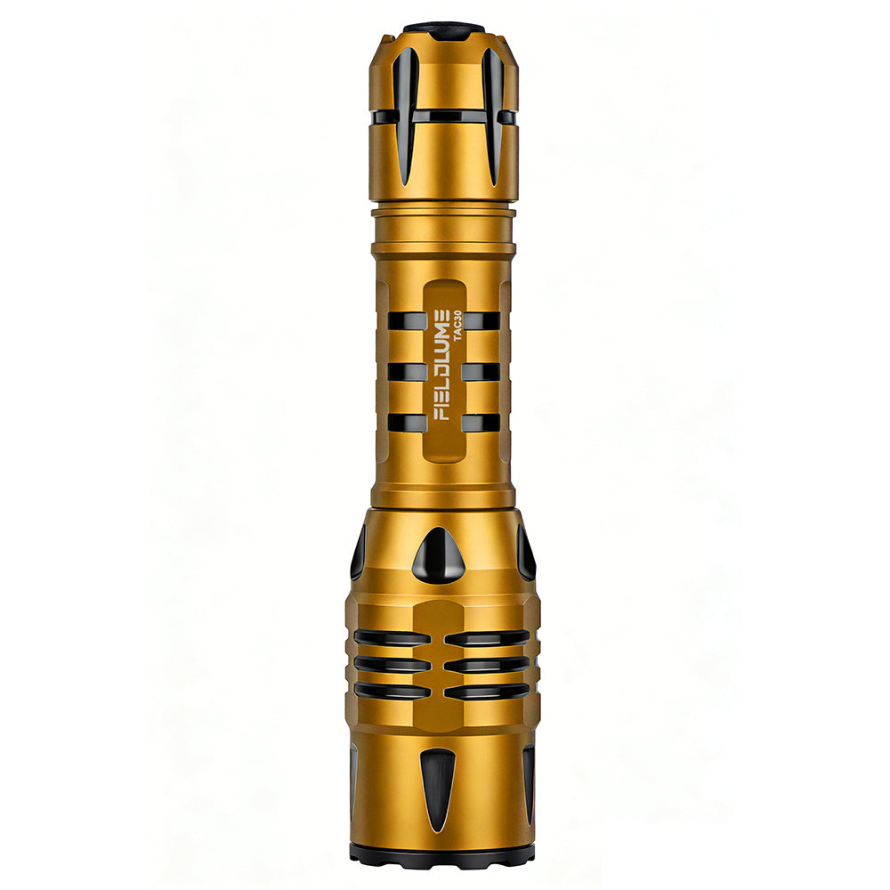 Fieldlume TAC30 3000 Lumens Yellow Tactical Flashlight Front View