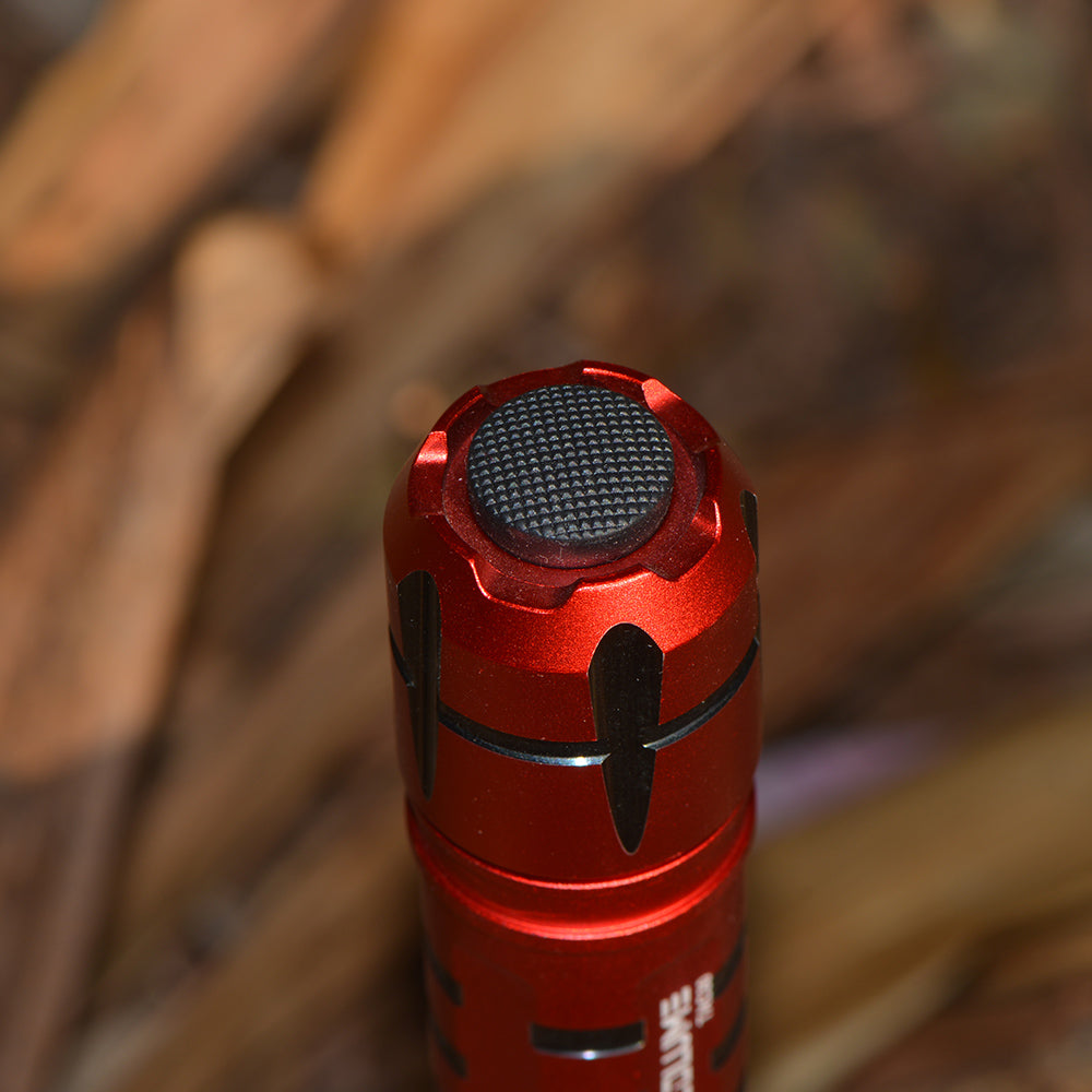 Fieldlume TAC30 Red Tactical LED Flashlight Tail Switch View