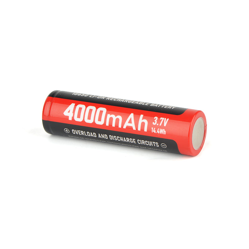 FIELDLUME 18650 4000mAh rechargeable lithium-ion battery main product shot, 2-pack